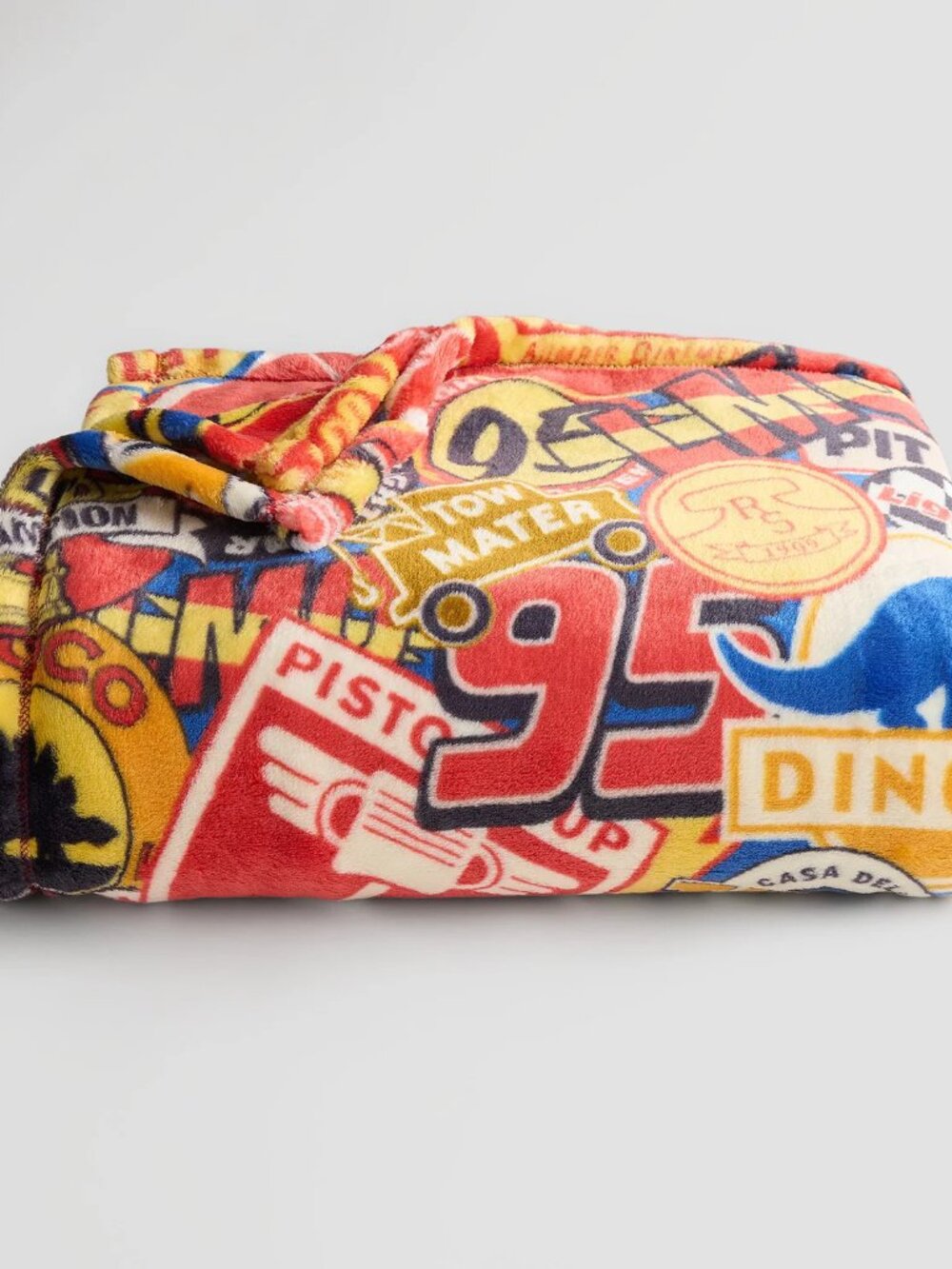 NEW DISNEY PIXAR CARS PLUSH THROW BLANKET LIGHTNING MCQUEEN THE BIG ONE 5X6 FT